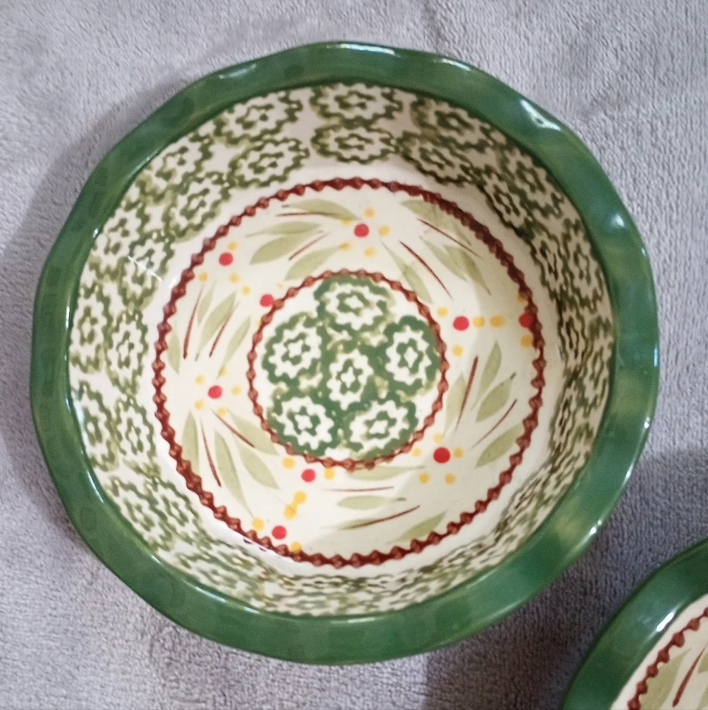 Temptations By Tara Oven To Table Mini Pie Bakers Old World Green